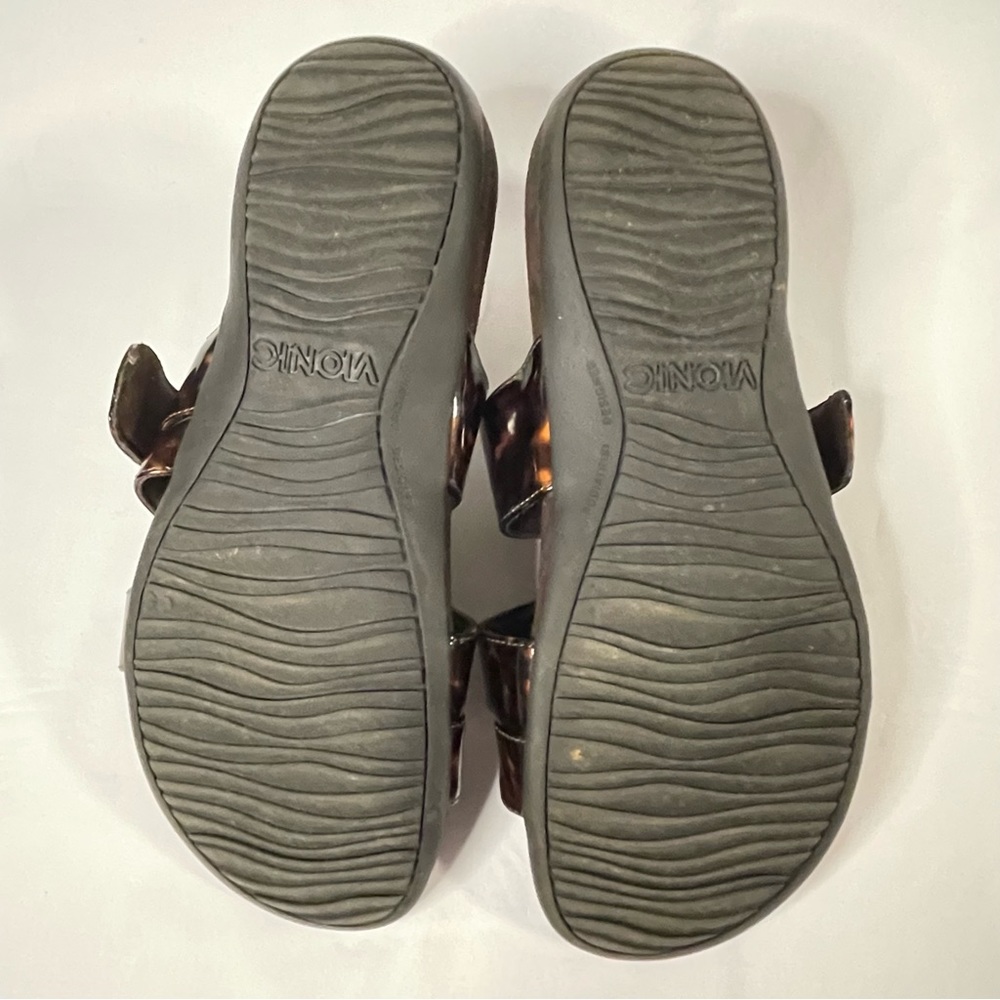 Vionic Skylar Tortoise Shell Strappy Slides Women… - image 8